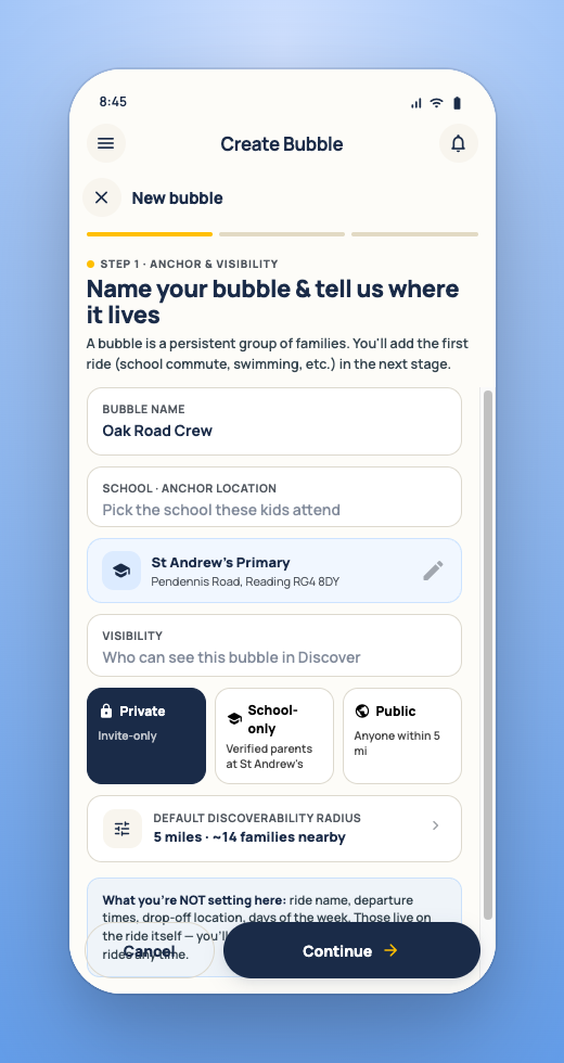 Create a bubble